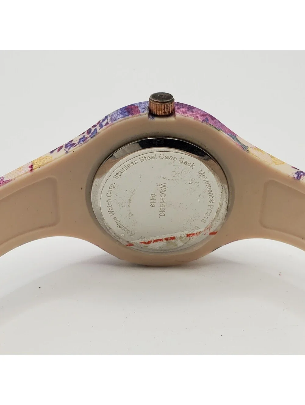 Quartz Flower Style Watch Womens 30mm Rose Gold Tone Bezel New Battery